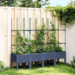 Cette jardinière avec treillis est un excellent choix pour les plantes grimpantes dans votre jardin, sur votre patio et terra ...