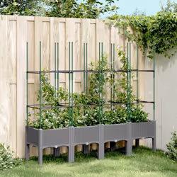 Cette jardinière avec treillis est un excellent choix pour les plantes grimpantes dans votre jardin, sur votre patio et terra ...