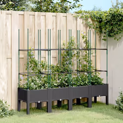 Cette jardinière avec treillis est un excellent choix pour les plantes grimpantes dans votre jardin, sur votre patio et terra ...