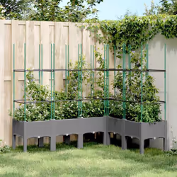 Cette jardinière avec treillis est un excellent choix pour les plantes grimpantes dans votre jardin, sur votre patio et terra ...