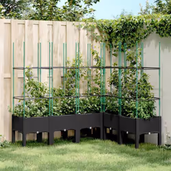 Cette jardinière avec treillis est un excellent choix pour les plantes grimpantes dans votre jardin, sur votre patio et terra ...