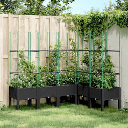 Vidaxl - Jardinière avec treillis noir 160x120x142,5 cm pp