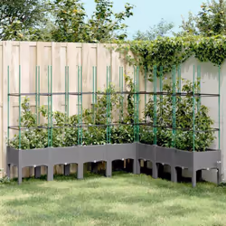 Cette jardinière avec treillis est un excellent choix pour les plantes grimpantes dans votre jardin, sur votre patio et terra ...
