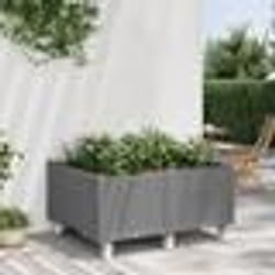 vidaXL Jardinière à roulettes gris clair 100x80x54 cm PP