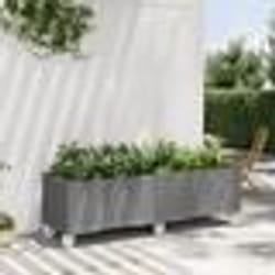 vidaXL Jardinière à roulettes gris clair 160x50x54 cm PP