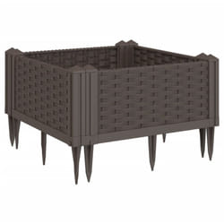 Vidaxl - Jardinière avec piquets marron 42,5x42,5x28,5 cm pp