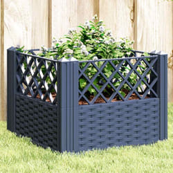 Vidaxl - Jardinière avec piquets bleu gris 43,5x43,5x43,5 cm pp