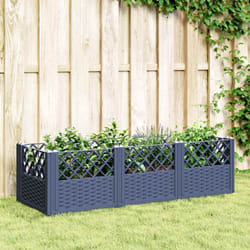 Vidaxl - Jardinière avec piquets gris 123,5x43,5x43,5 cm pp