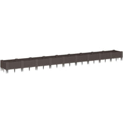 Vidaxl - Jardinière avec piquets marron 362,5x42,5x28,5 cm pp
