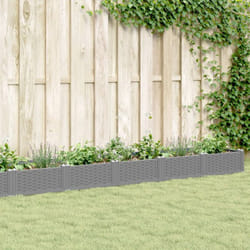 Vidaxl - Jardinière avec piquets gris clair 362,5x42,5x28,5 cm pp