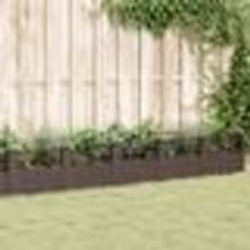 vidaXL Jardinière avec piquets marron 363,5x43,5x43,5 cm PP
