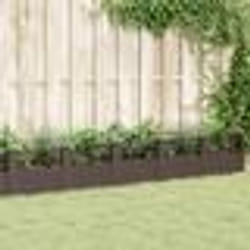 vidaXL Jardinière avec piquets marron 363,5x43,5x43,5 cm PP
