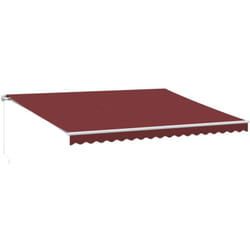 Auvent manuel rétractable bordeaux 450x350 cm vidaXL