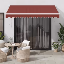vidaXL Auvent manuel rétractable bordeaux 300x250 cm