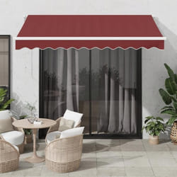 vidaXL Auvent manuel rétractable bordeaux 300x250 cm