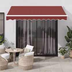 vidaXL Auvent manuel rétractable bordeaux 300x250 cm