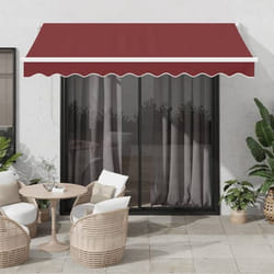 vidaXL Auvent manuel rétractable bordeaux 300x250 cm
