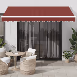 Créez un endroit agréable et frais sur votre terrasse et protégez-vous des rayons UV avec cet auvent rétractable ! Matériau d ...