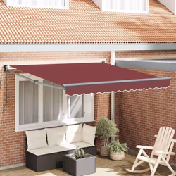 Créez un endroit agréable et frais sur votre terrasse et protégez-vous des rayons UV avec cet auvent rétractable ! Matériau d ...