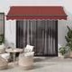 vidaXL Auvent rétractable automatique bordeaux 300x250 cm