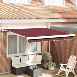 Vidaxl - Auvent Manuel Rétractable Bordeaux 300x250 Cm