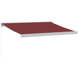 Vidaxl - Auvent Manuel Rétractable Bordeaux 350x250 Cm