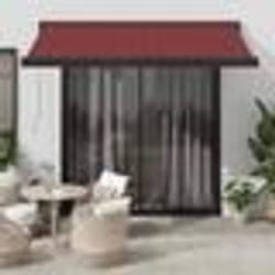 vidaXL Auvent manuel rétractable bordeaux 350x250 cm