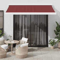 Vidaxl Auvent Rétractable Automatique Bordeaux 350x250 Cm