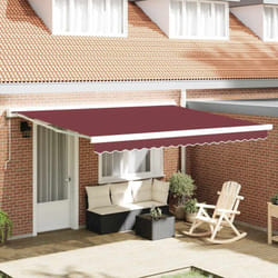 vidaXL Auvent rétractable automatique bordeaux 400x300 cm