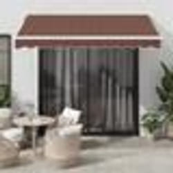 vidaXL Auvent rétractable automatique marron 300x250 cm