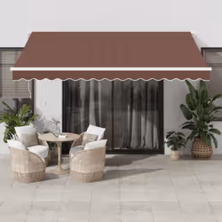 Créez un endroit agréable et frais sur votre terrasse et protégez-vous des rayons UV avec cet auvent rétractable ! Matériau d ...