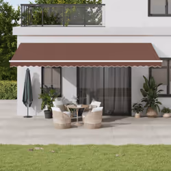 Créez un endroit agréable et frais sur votre terrasse et protégez-vous des rayons UV avec cet auvent rétractable ! Tissu rési ...