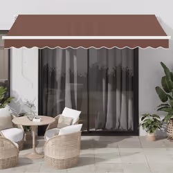 vidaXL Auvent manuel rétractable marron 350x250 cm