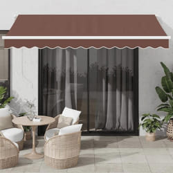 vidaXL Auvent manuel rétractable marron 350x250 cm