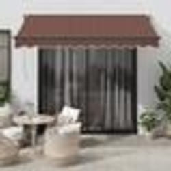 vidaXL Auvent manuel rétractable marron 300x250 cm