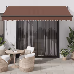 Créez un endroit agréable et frais sur votre terrasse et protégez-vous des rayons UV avec cet auvent rétractable ! Matériau d ...