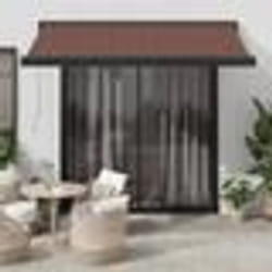 vidaXL Auvent manuel rétractable marron 350x250 cm