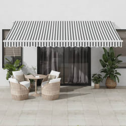 Vidaxl - Auvent rétractable automatique anthracite et blanc 450x350 cm