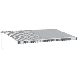 Auvent manuel rétractable anthracite et blanc 600x350 cm vidaXL