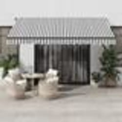 vidaXL Auvent rétractable automatique anthracite et blanc 400x350 cm
