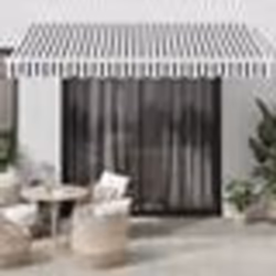 vidaXL Auvent manuel rétractable anthracite et blanc 350x250 cm