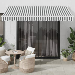 vidaXL Auvent rétractable anthracite et blanc 3,5x2,5m tissu/aluminium
