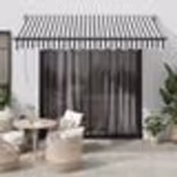 vidaXL Auvent rétractable anthracite/blanc 3x2,5 m tissu et aluminium