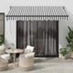 vidaXL Auvent rétractable anthracite/blanc 3x2,5 m tissu et aluminium