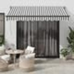 vidaXL Auvent rétractable anthracite/blanc 3x2,5 m tissu et aluminium