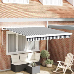 vidaXL Auvent rétractable anthracite/blanc 3x2,5 m tissu et aluminium