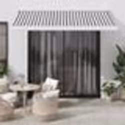 vidaXL Auvent rétractable anthracite/blanc 3x2,5 m tissu et aluminium