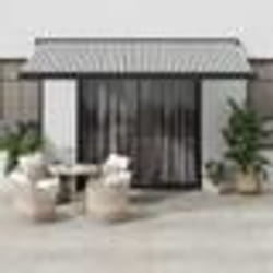 vidaXL Auvent rétractable anthracite et blanc 4x3 m tissu et aluminium
