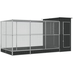 Vidaxl - Volière avec extension argenté 416x203x216 cm acier