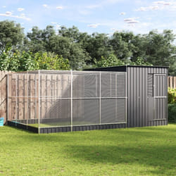 Vidaxl - Volière avec extension argenté 497x303x216 cm acier